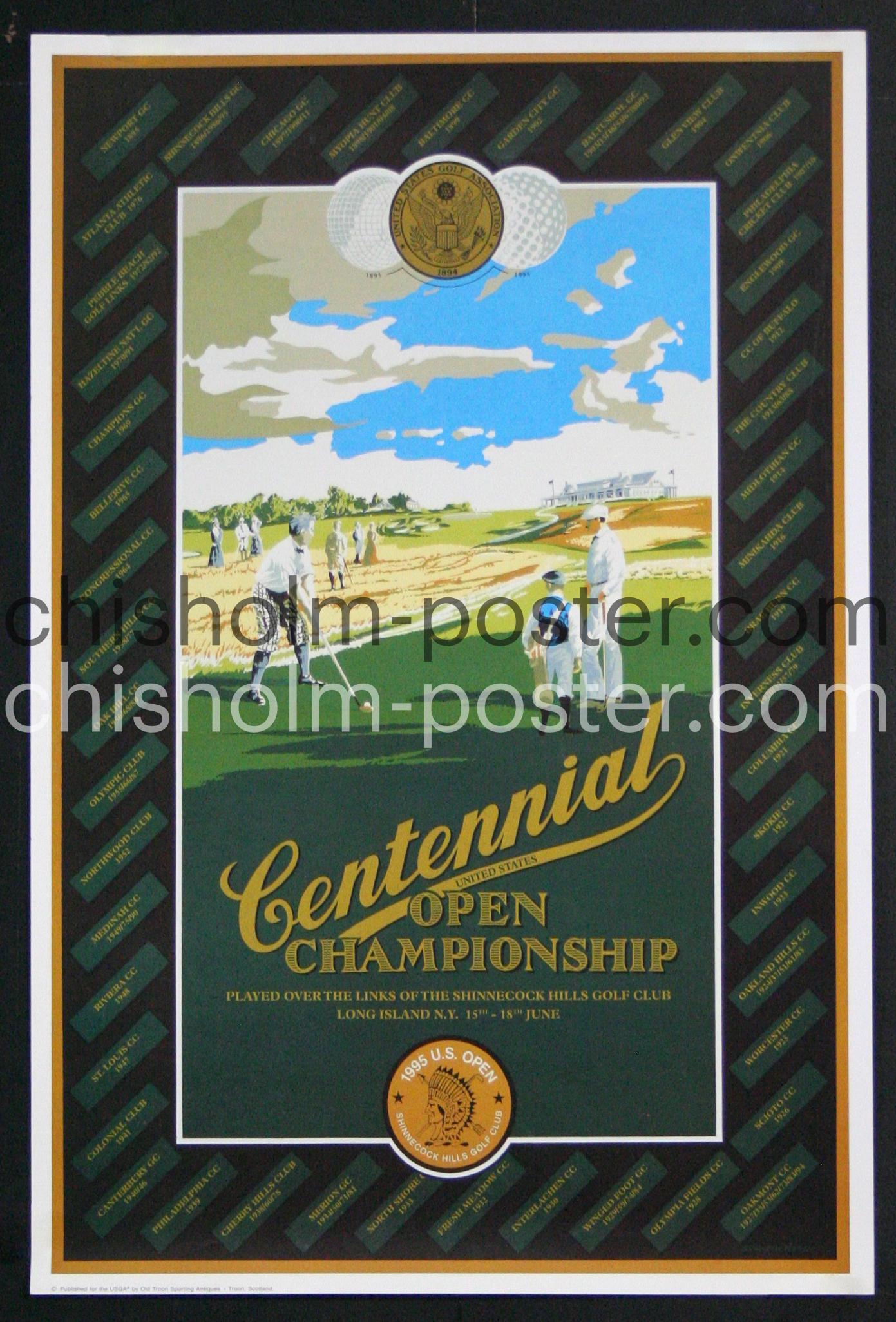 Centennial - Open Championship - 1995 U.S. Open | Original Vintage Poster |  Chisholm Larsson Gallery