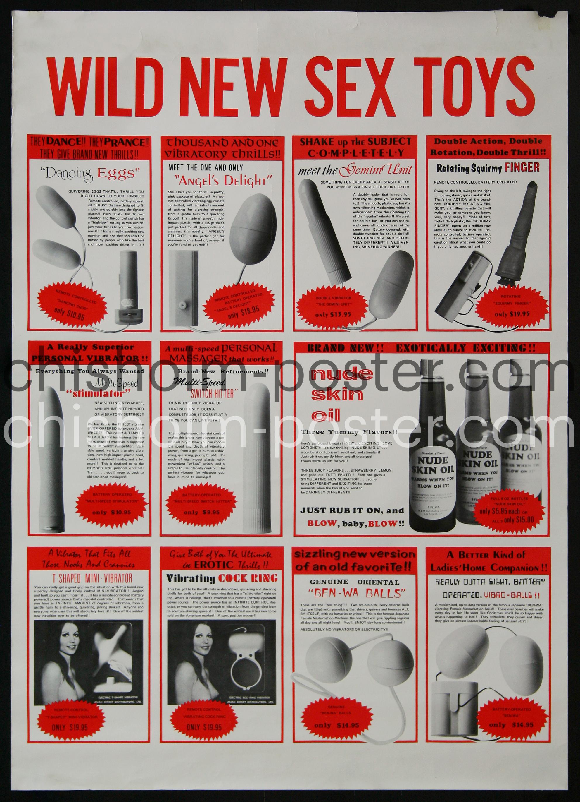 Wild New Sex Toys Original Vintage Poster Chisholm Larsson Gallery