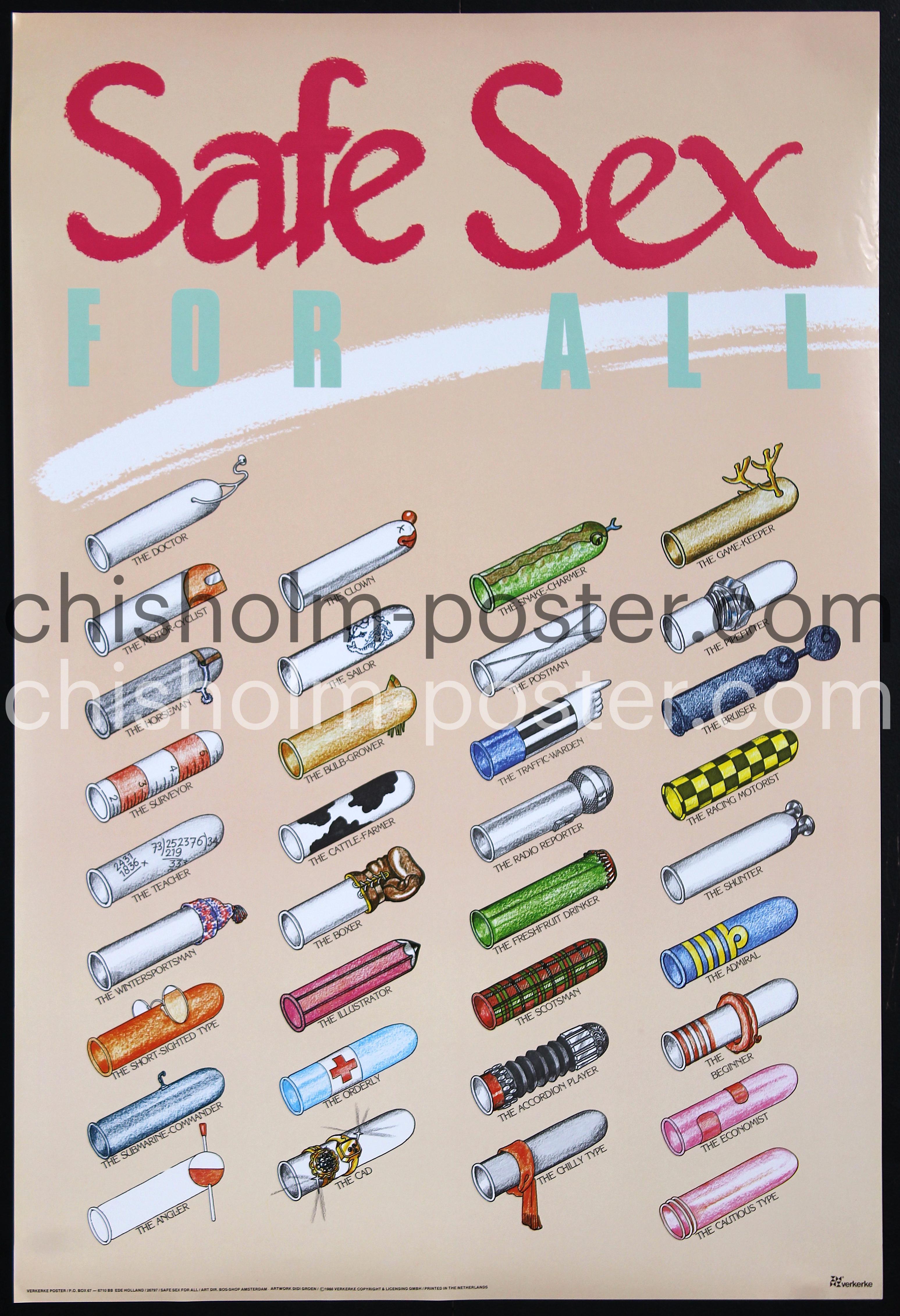 Safe Sex for All - Condoms | Original Vintage Poster | Chisholm Larsson  Gallery