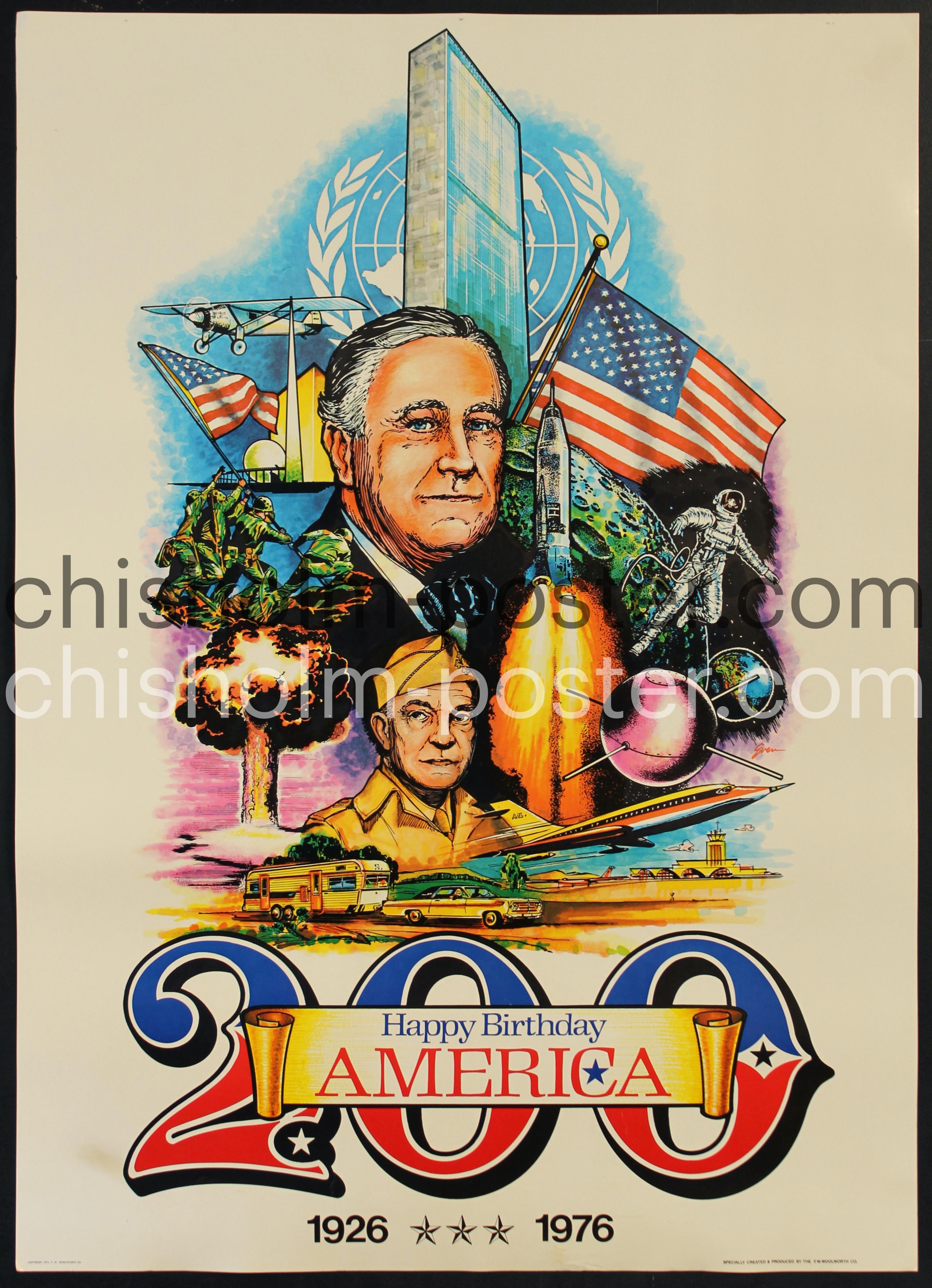 Happy Birthday America 200 (1926 - 1976) | Original Vintage Poster ...