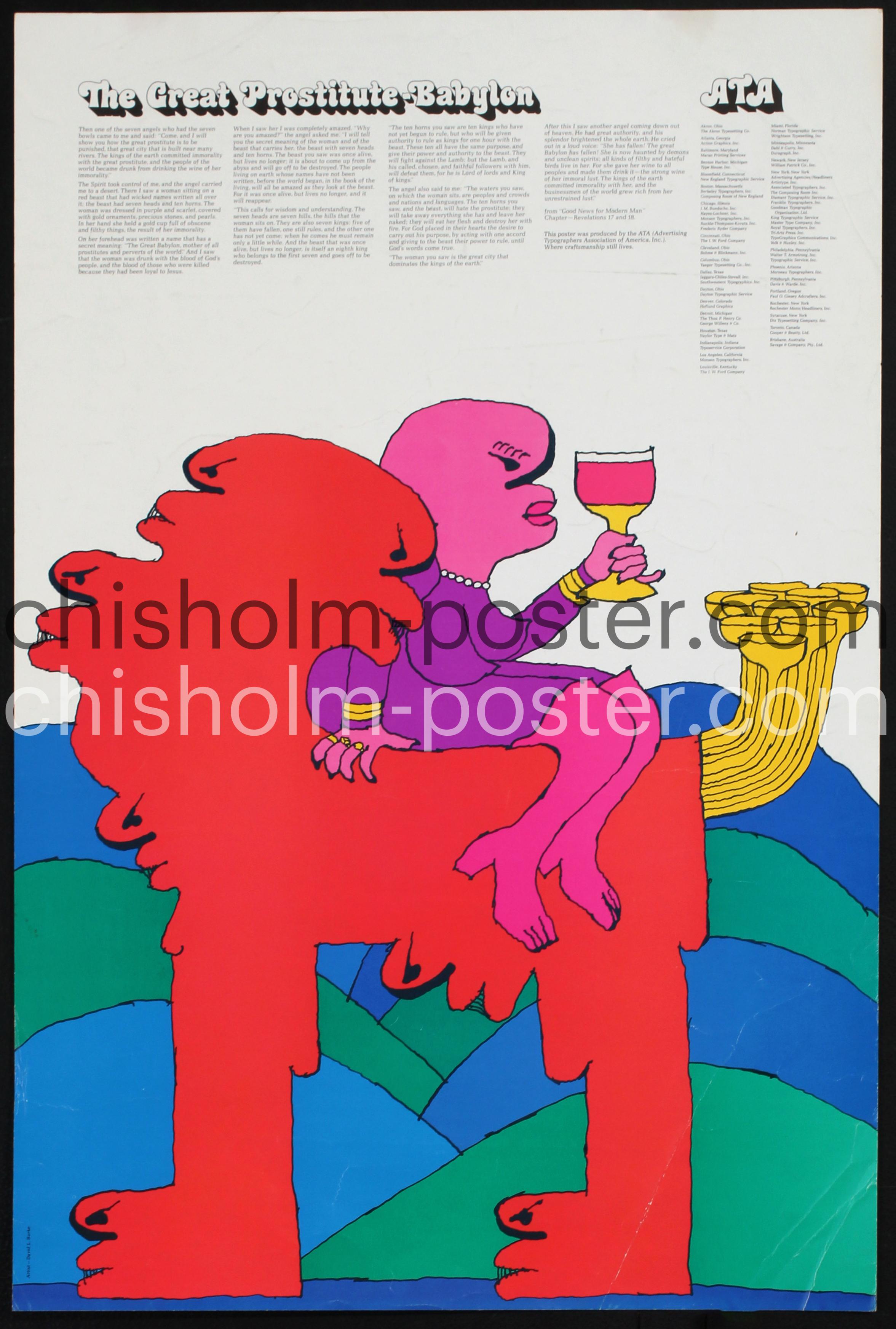 The Great Prostitute Babylon (ATA) | Original Vintage Poster | Chisholm  Larsson Gallery