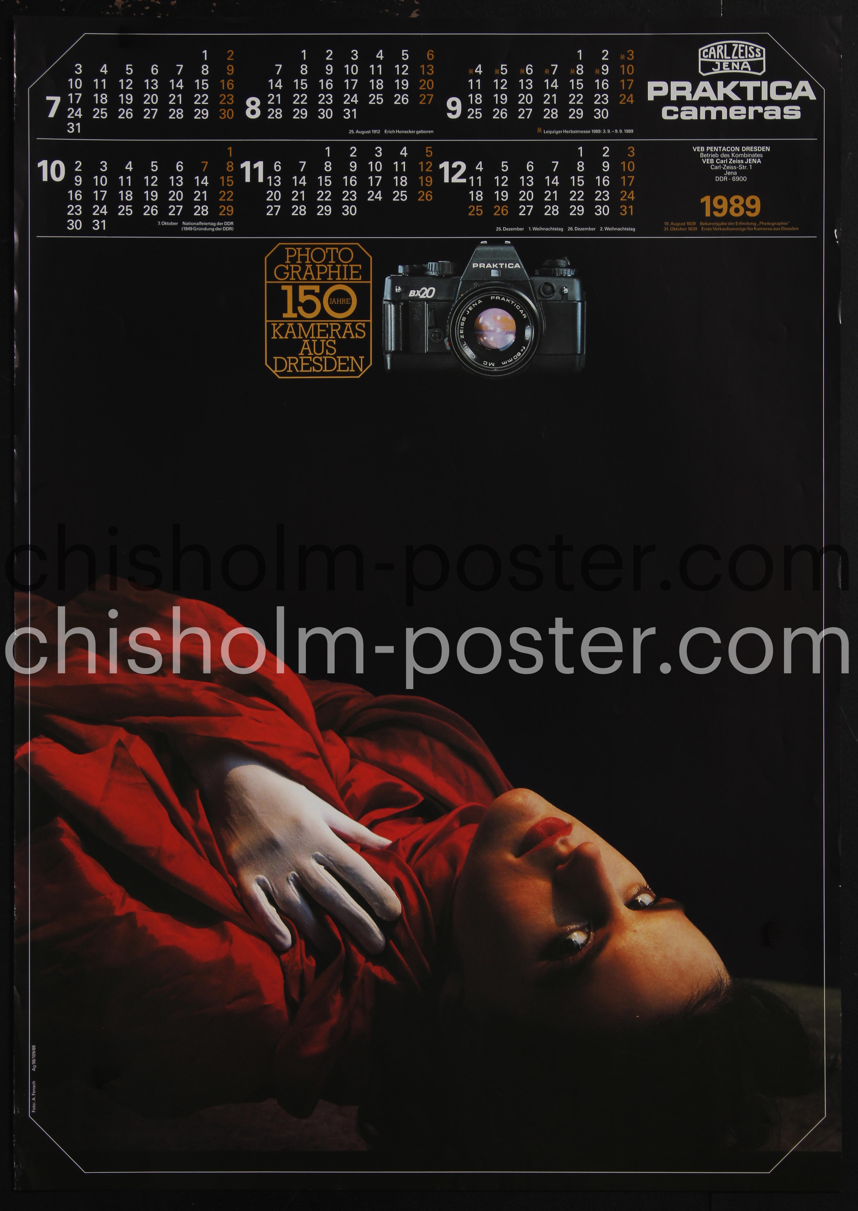 PRAKTICA Cameras (1989 Calendar) | Original Vintage Poster | Chisholm ...