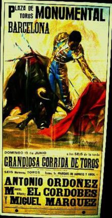 a poster of a bullfighter