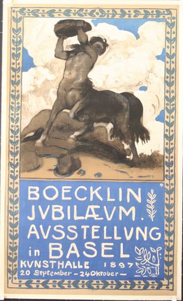 a poster with a man on a horse