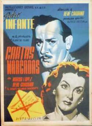 a movie poster with a man and woman