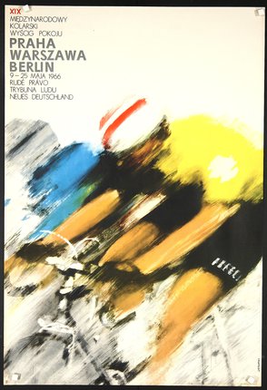 a poster of a cyclist