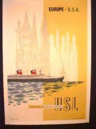 a poster of a ship