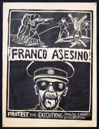 a poster with a man in a hat and glasses