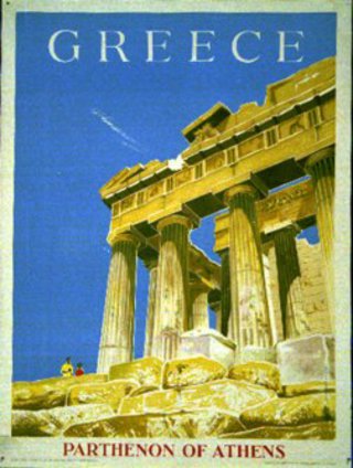 Greece, Parthenon of Athens | Original Vintage Poster | Chisholm ...