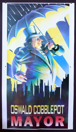 a poster of a man with a bat