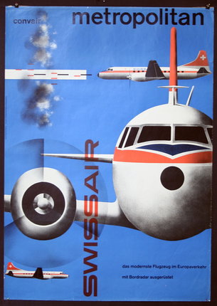 a poster of airplanes flying