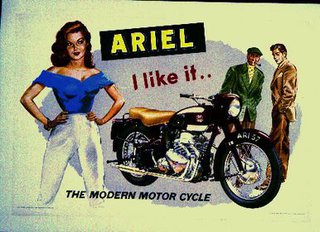 a poster of a woman and a motorcycle