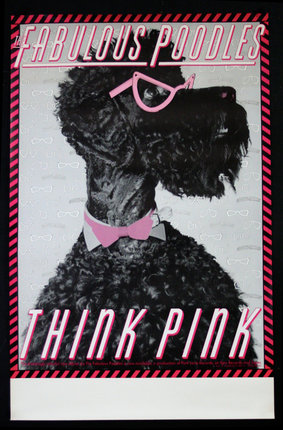 Fabulous Paris Poodles Pink and Black Retro Heart Shaped Purse