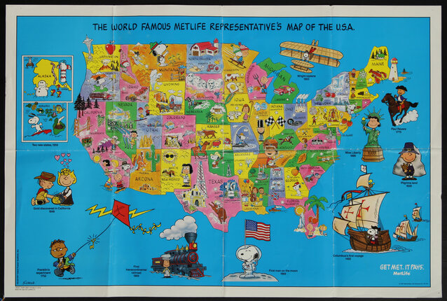 The World Famous Metlife Representative's Map of the USA - Peanuts