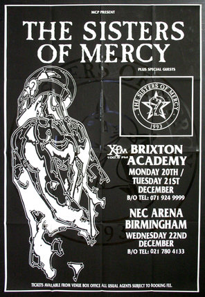 The Sisters of Mercy - Brixton Academy | Original Vintage Poster ...