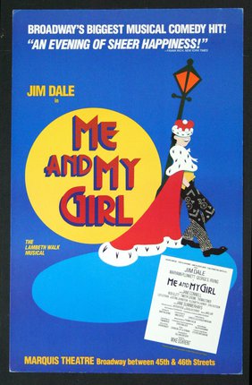 Vintage 1980’s Me And My store Girl British Musical Adelphi Theatre Framed Poster