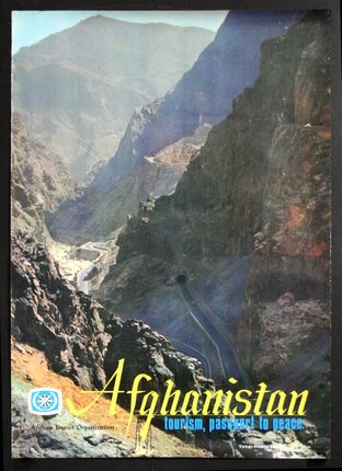 a poster of a road through a canyon