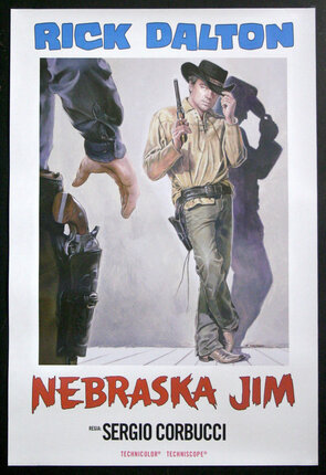 a poster of a man holding a gun