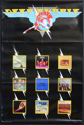 a poster with pictures of music