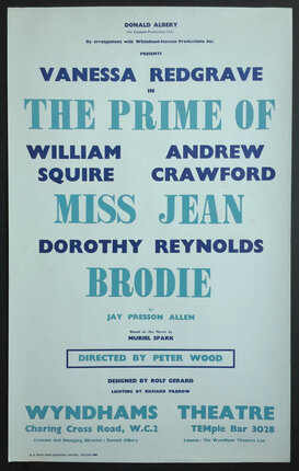 The Prime of Miss Jean Brodie Wyndhams Theatre 1966 Original