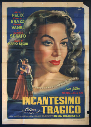 a movie poster with a woman and a man kissing