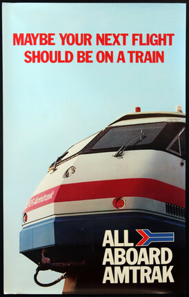 a poster of a train