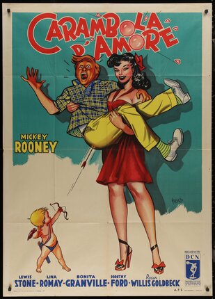 a movie poster of a man carrying a woman