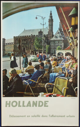 a group of people sitting at tables outside a restaurant