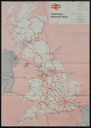 Passenger Network Map - October 1968 - British Railways/ British Rail ...