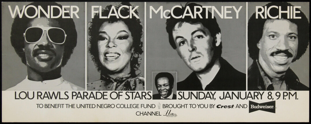 a black and white poster of a man and woman