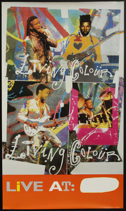 a poster with a group of musicians