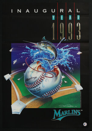 Florida Marlins - Inaugural Year 1993, Original Vintage Poster