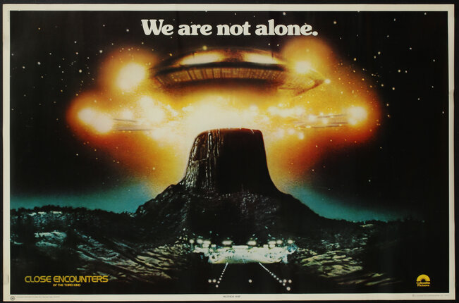 a poster of a ufo