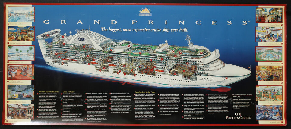 a poster of a cruise ship