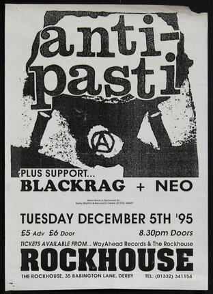 Anti-Pasti - The Rockhouse - Derby UK | Original Vintage Poster ...