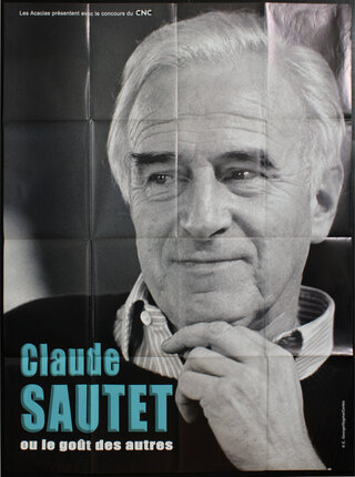 a poster of a man with his hand on his chin