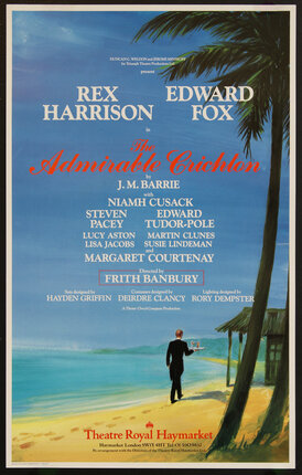 a movie poster with a man walking on a beach