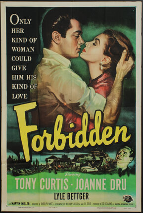 a movie poster with a man and a woman kissing