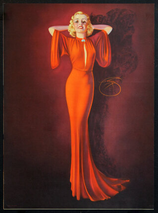 a woman in an orange dress