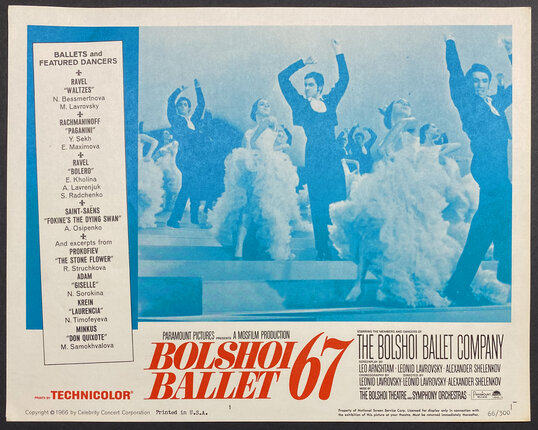 Bolshoi Ballet 67 Lobby Card 8 Original Vintage Poster Chisholm Larsson Gallery 