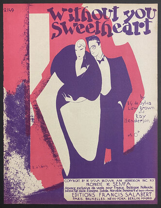 Without You Sweetheart (Sheet Music) | Original Vintage Poster ...