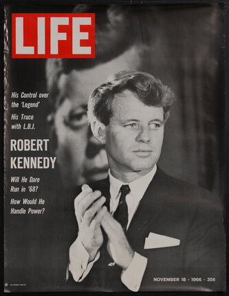 a man (Robert F Kennedy) on the cover of a magazine