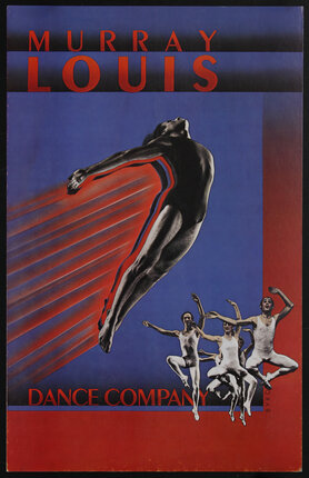 a poster of dancer leaping through the air.