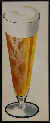 a poster of two glasses of beer