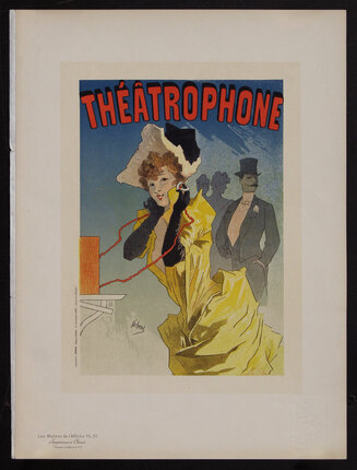 illustration of a Belle Epoque era woman listening to headphones