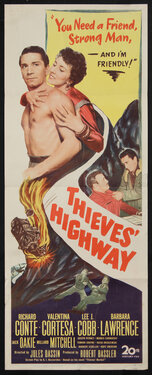 movie poster with a woman holding on to the back of a shirtless man