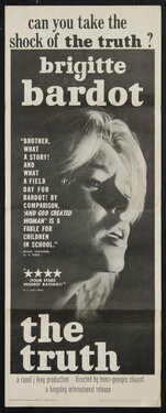 movie poster with a close-up of a woman's face in profile