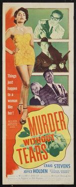 movie poster with a woman in a tight fitting yellow dress and several men with guns