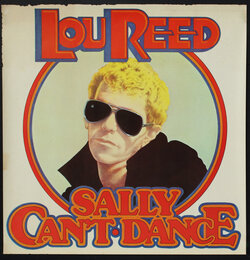 a poster of Lou Reed wearing sunglasses