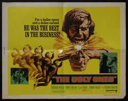 a movie poster with a man shooting a pistol